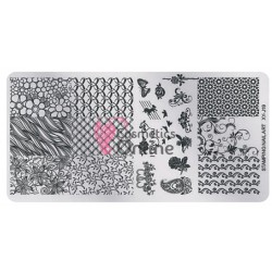 Matrita de Unghii din metal dreptunghiulara 6x12cm XYJ 019